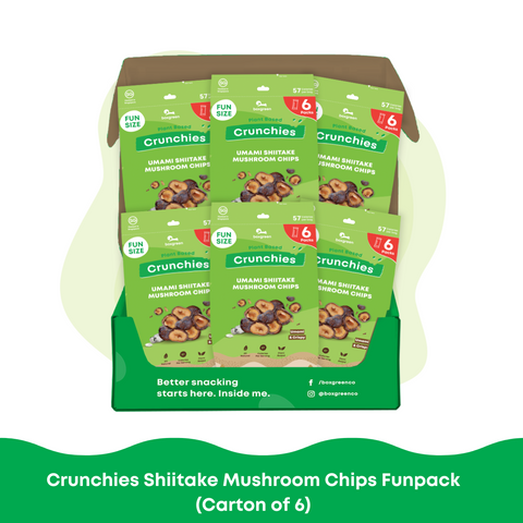 Crunchies Shiitake Mushroom Chips Funpack (Half Dozen)