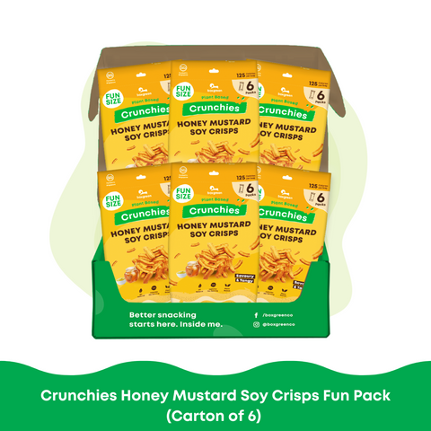 Crunchies Honey Mustard Soy Crisps Funpack (Half Dozen)