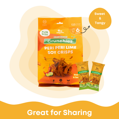 Crunchies Peri Peri Lime Soya Crisps Funpack (Pack of 6)