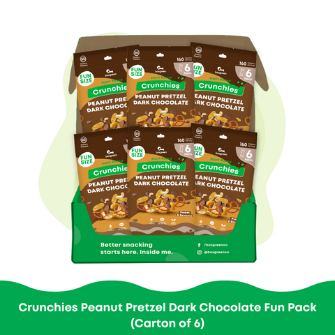 Crunchies Peanut Pretzel Dark Chocolate Funpack (Half Dozen)