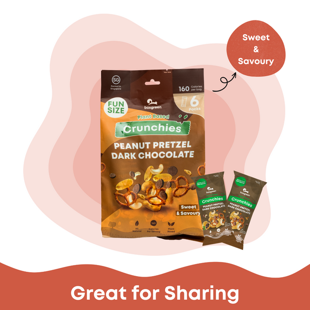 Crunchies Peanut Pretzel Dark Chocolate Funpack (Pack of 6)