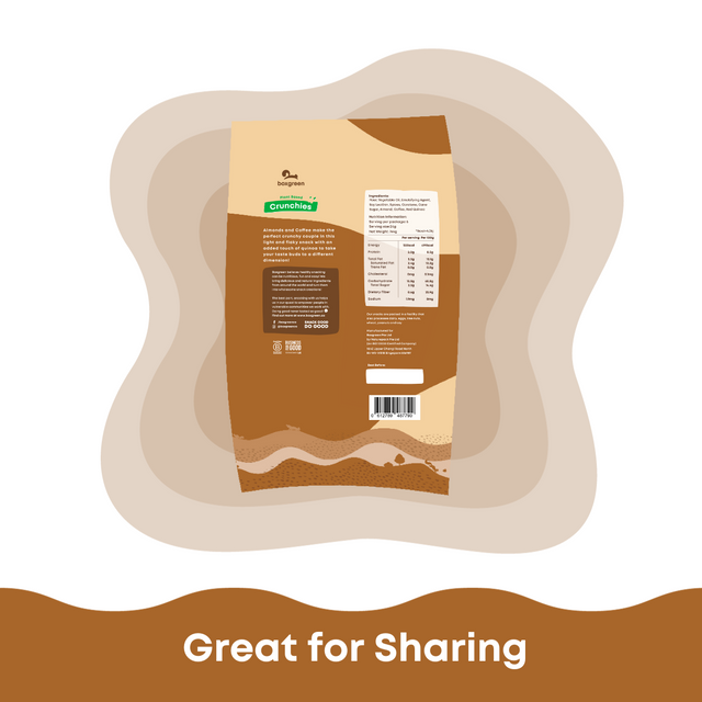 Crunchies Coffee Almond Biscotti with Red Quinoa Funpack (Half Dozen)