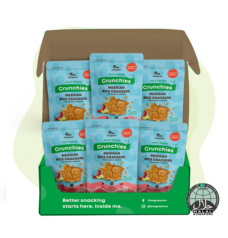 Crunchies Mexican Rice Crackers with Baked Cashews (Half Dozen)