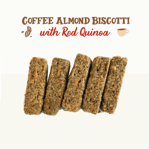 Coffee Almond Biscotti with Red Quinoa (24g)