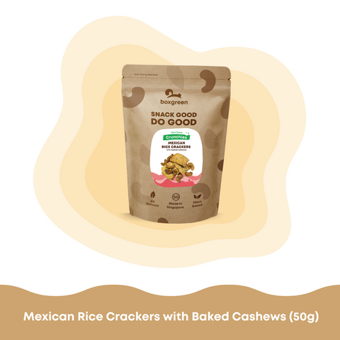 Crunchies Mexican Rice Crackers with Baked Cashews (50g)