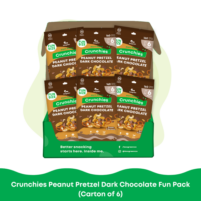 Crunchies Peanut Pretzel Dark Chocolate Funpack (Half Dozen)