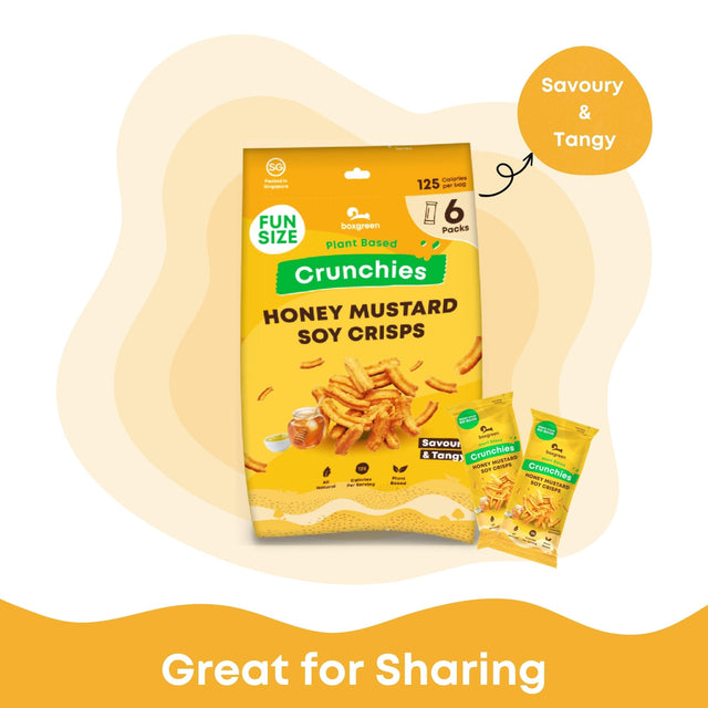 Crunchies Honey Mustard Soy Crisps Funpack (Half Dozen)