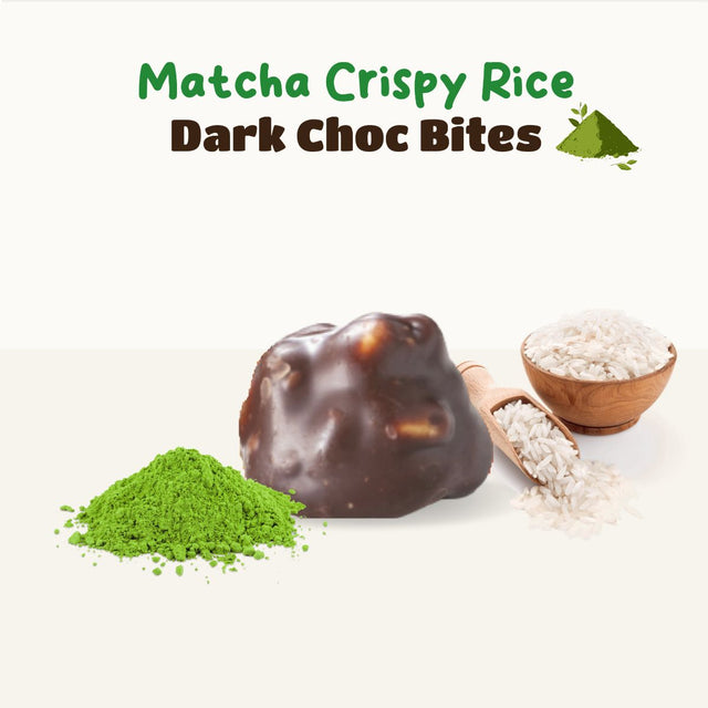 Matcha Crispy Rice Dark Choc Bites (10g)
